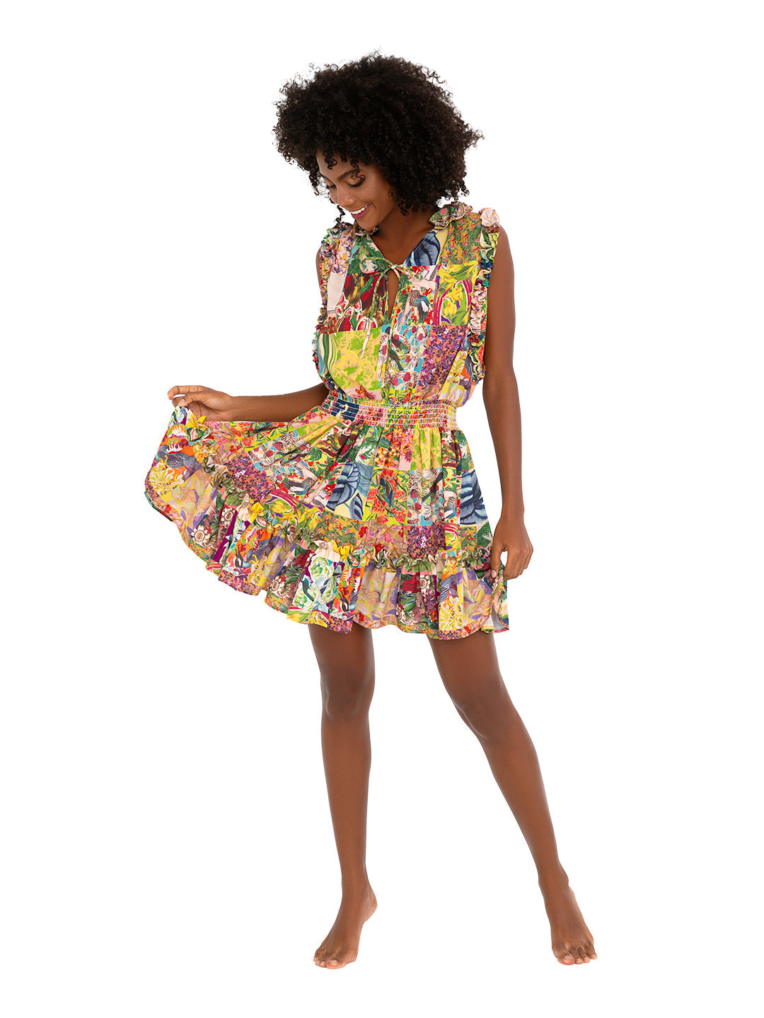 knee length dresses for ladies Isola Plunged Cross Back Mini Dress